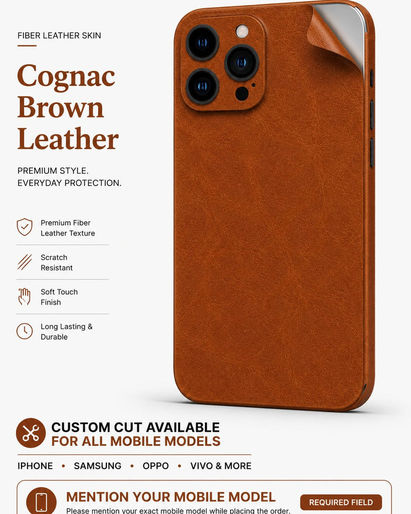 Cognac Brown Leather
