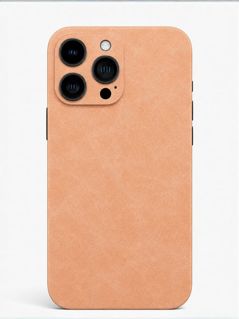 Salmon Light Orange Leather