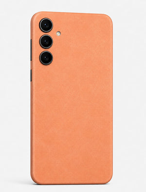 Salmon Light Orange Leather