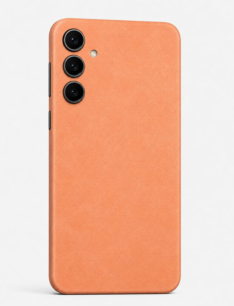 Salmon Light Orange Leather