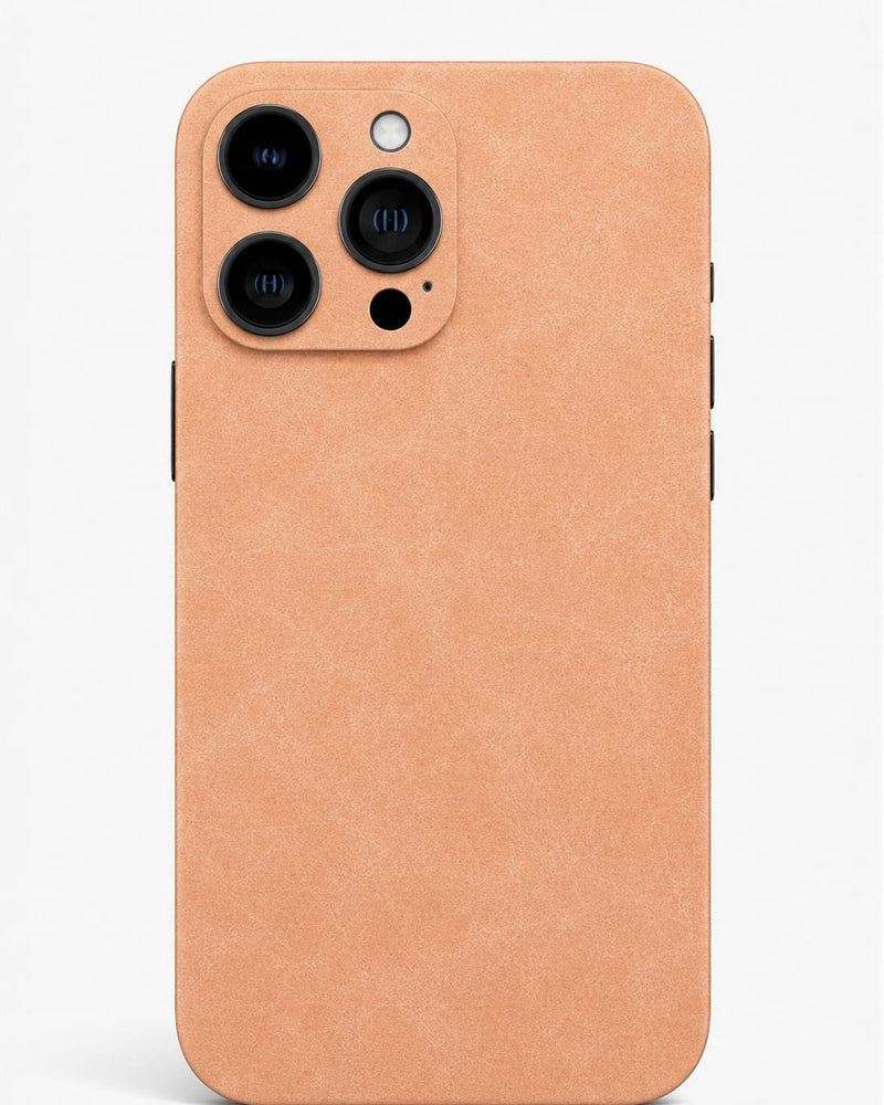 Salmon Light Orange Leather