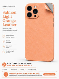Salmon Light Orange Leather