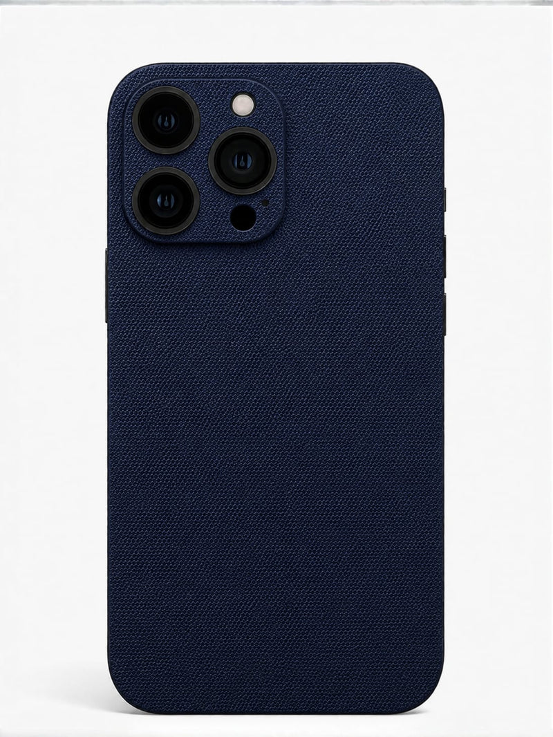 Blue Woven Leather