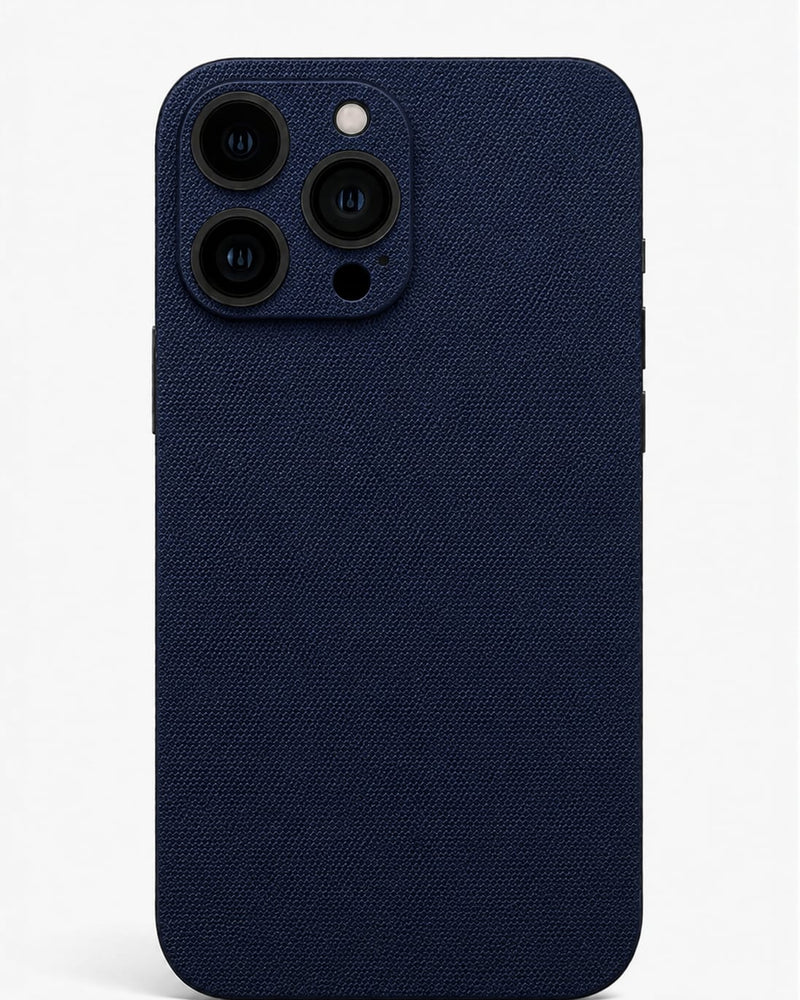 Blue Woven Leather