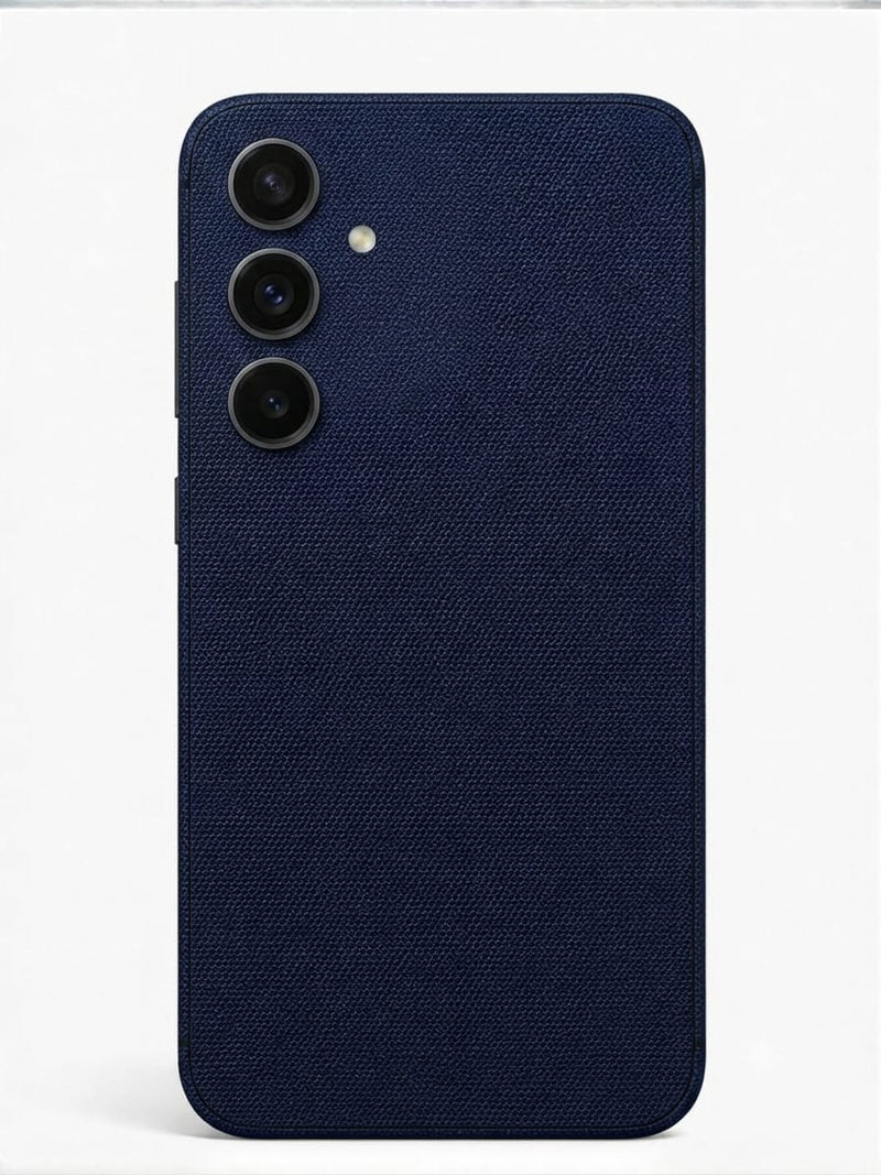 Blue Woven Leather