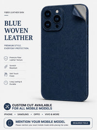 Blue Woven Leather