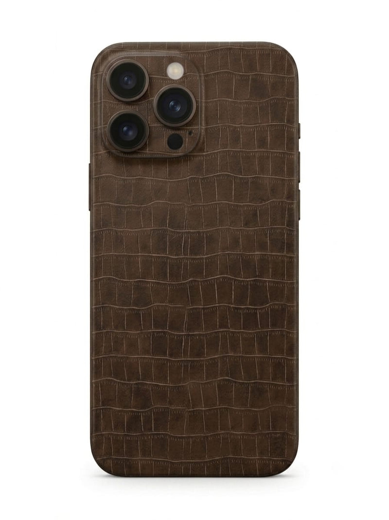 Croc Brown Leather