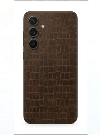 Croc Brown Leather
