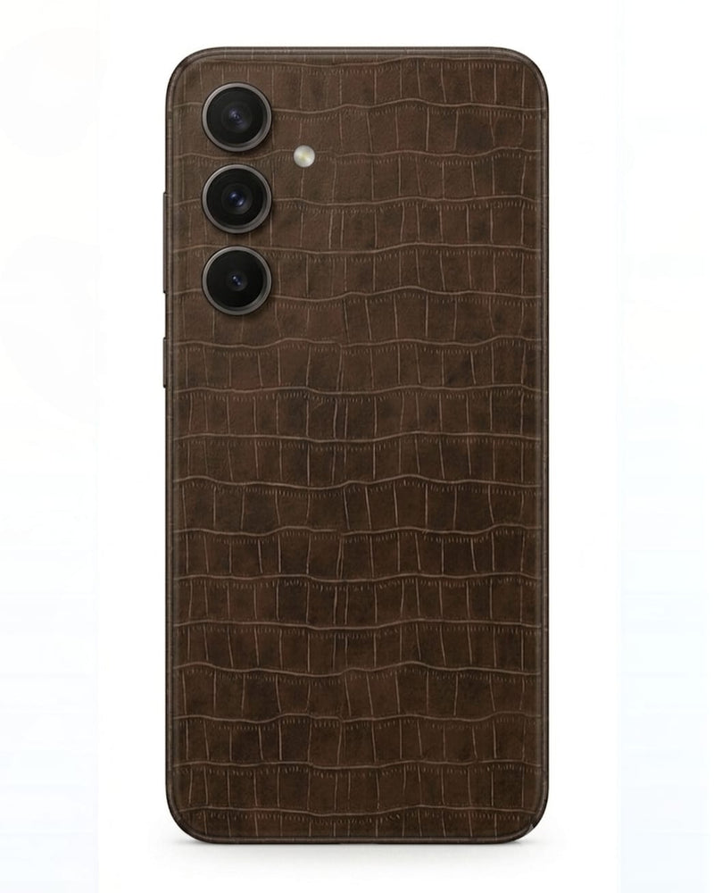 Croc Brown Leather