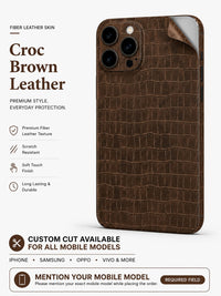Croc Brown Leather