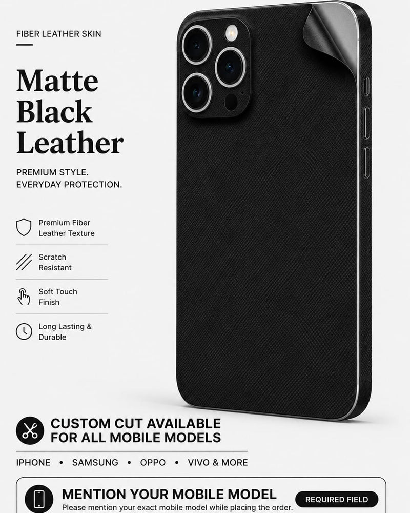 Matte Black Leather