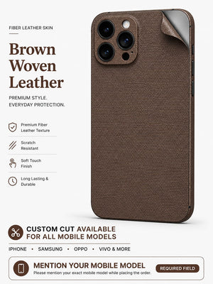 Brown Woven Leather