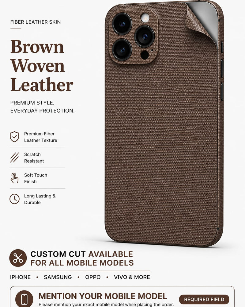 Brown Woven Leather