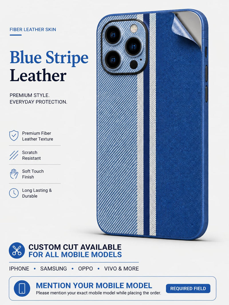 Blue Strip Leather