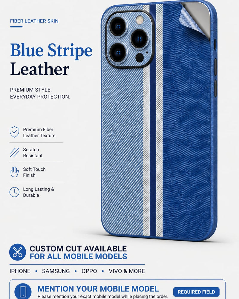 Blue Strip Leather
