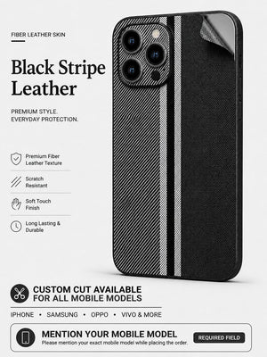 Black Strip Leather