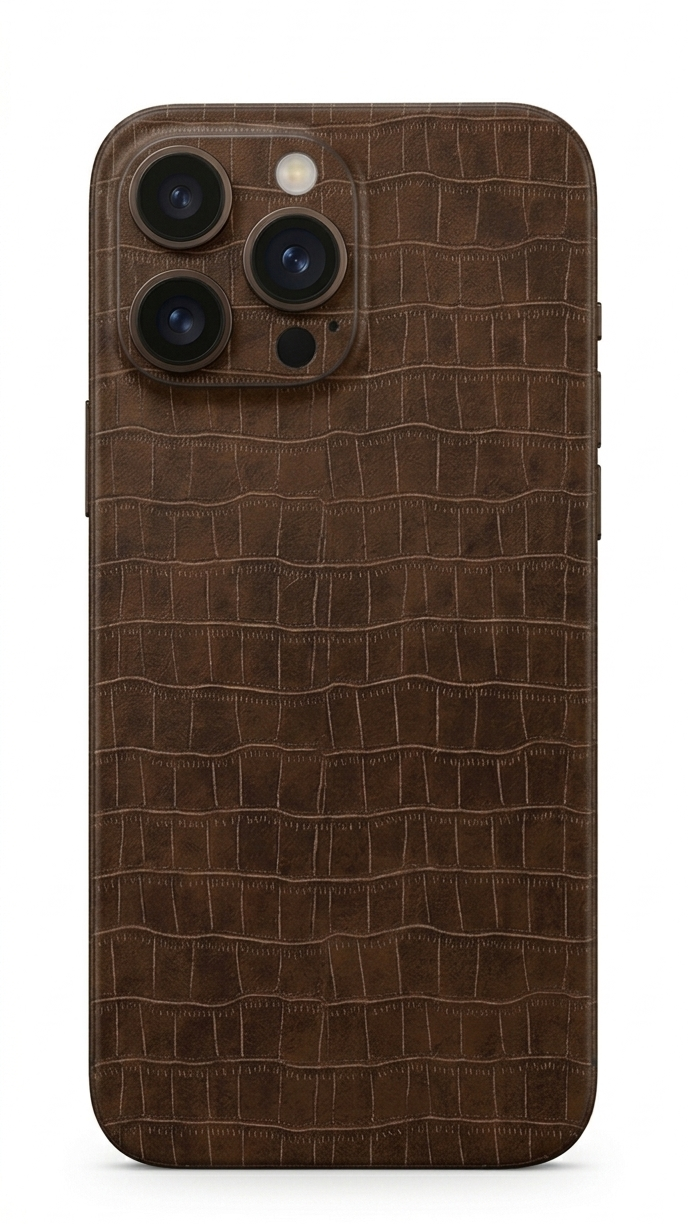 Croc brown leather series